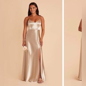 Birdy Grey Jay Dress - Satin Neutral Champagne